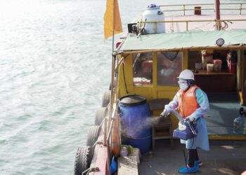 Masterclean-新界區將軍澳唐俊街鄰近海面船隻-消毒塗層