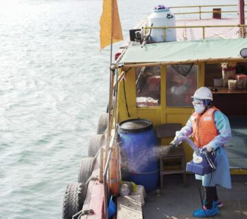 Masterclean-新界區將軍澳唐俊街鄰近海面船隻-消毒塗層