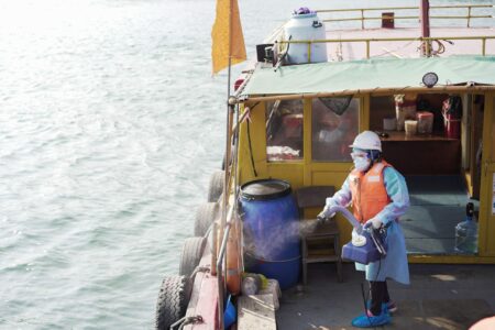 Masterclean-新界區將軍澳唐俊街鄰近海面船隻-消毒塗層